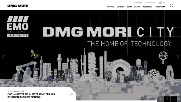 Website Screenshot: DMG Austria Vertriebs und Service GILDEMEISTER Der Technologiekonzern - DMG MORI Deutschland - Date: 2023-06-22 15:13:38