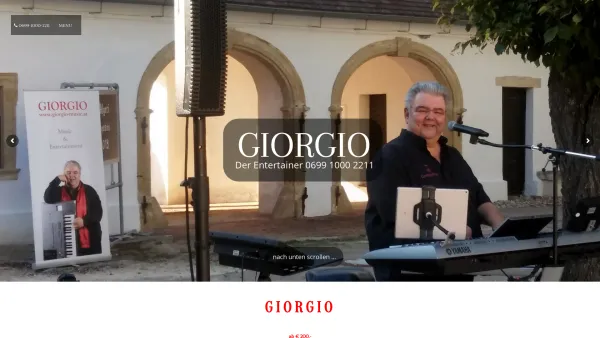 Website Screenshot: Alleinunterhalter Giorgio - Alleinunterhalter für Hochzeit und Geburtstag - Date: 2023-06-15 16:02:34
