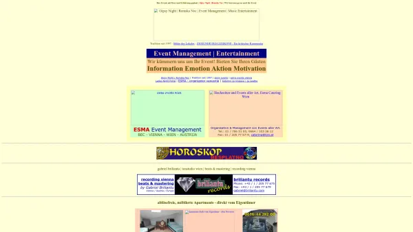 Website Screenshot: RomskaNoc / GipsyNight WIEN VIENNA / Music Entertainment / Event Management - No. 1 - ESMA ***** EventSolutions - Date: 2023-06-22 15:13:38