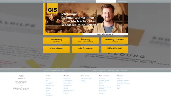 Website Screenshot: GIS Gebühren Info Service GmbH Service-Center Wien - Gebühren Info Service GmbH (GIS) – Gebühren Info Service GmbH - Date: 2023-06-22 15:01:41