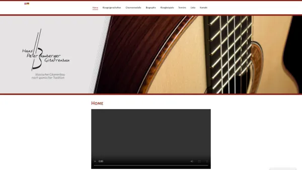 Website Screenshot: Musikhaus Gitarrenbauer - Peter Bamberger – Gitarrenbauer - Date: 2023-06-15 16:02:34