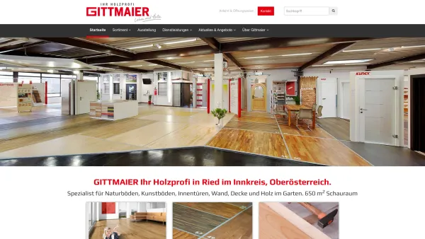 Website Screenshot: Gittmaier GesmbH & Co.KG - Startseite - Gittmaier Ihr Holzprofi - Date: 2023-06-22 15:01:41