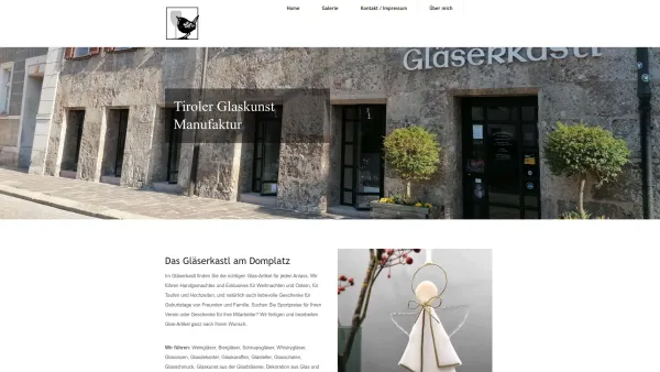Website Screenshot: Gläserkastl am Domplatz - Home Page - Date: 2023-06-14 10:40:10