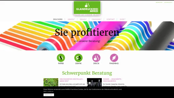 Website Screenshot: Meinhard GLANDRUCK.at Wir üben druck aus - Druckerei Marzi in St. Veit an der Glan - www.glandruck.at - Date: 2023-06-22 15:01:41