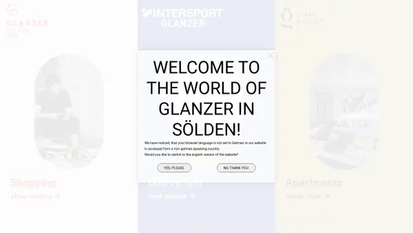 Website Screenshot: Haus Glanzer Sölden - Intersport Glanzer Sölden: Verleih, Shopping, Unterkünfte - Date: 2023-06-22 15:01:41