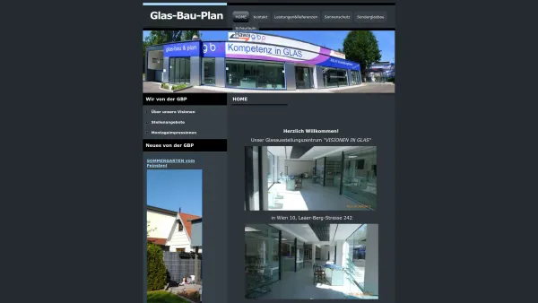 Website Screenshot: Glas-BAU&Planungsgesellschaft - Glas-Bau-Plan - Visionen in Glas - Date: 2023-06-14 10:40:12
