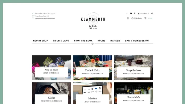 Website Screenshot: Glashaus Salzburg Cafe-Bar - Willkommen im Klammerth Online Shop | Klammerth - Date: 2023-06-22 15:01:41