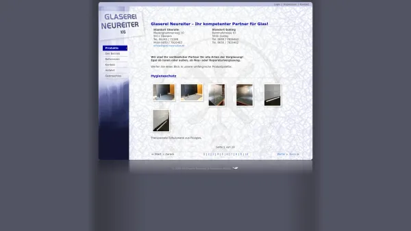 Website Screenshot: Glaserei Neureiters Sohn OEG - Glaserei Neureiter - Ihr kompetenter Partner für Glas! - Date: 2023-06-22 15:01:41