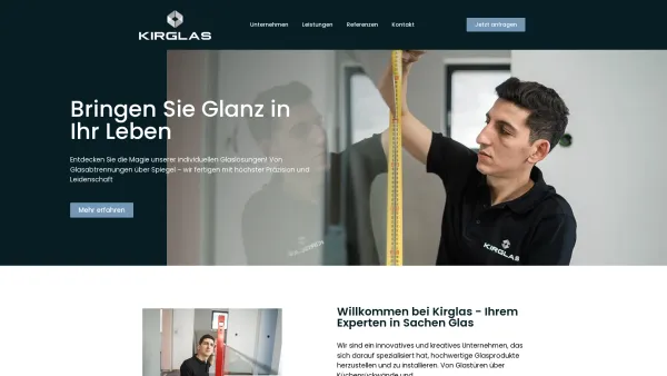 Website Screenshot: Thinius GmbH - Kir-Glas – Ihr Glas-Experte - Date: 2023-06-15 16:02:34
