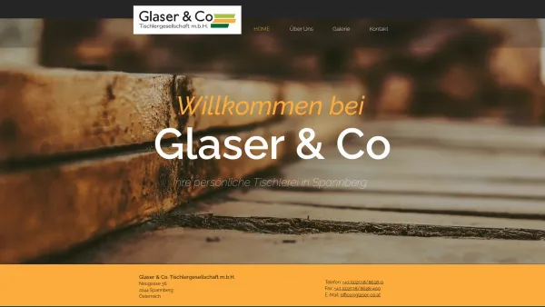 Website Screenshot: Tischlerei Glaser - HOME | Glaser & Co - Date: 2023-06-14 10:40:12