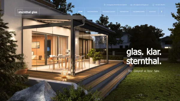Website Screenshot: Sternthal Glas Der Glasprofi - Sternthal Glas - Home - Date: 2023-06-22 15:13:38