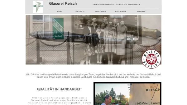 Website Screenshot: Glaserei Reisch - Glaserei Wien, Reisch, 1140 Wien - Date: 2023-06-22 15:13:38