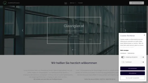 Website Screenshot: Helmut Rigler Gesellschaft www.glasrigler.at - Start | Glasrigler - Date: 2023-06-14 10:40:12
