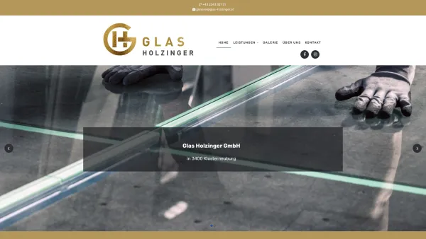 Website Screenshot: Glaserei Deinbacher - Glasbau vom Meister: Glaserei Holzinger in Klosterneuburg - Date: 2023-06-14 10:40:12