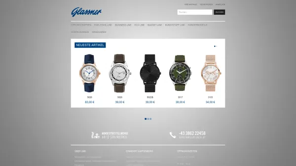Website Screenshot: Glassner Werbeuhren - Glassner Werbeuhren - Startseite - Date: 2023-06-14 10:40:12