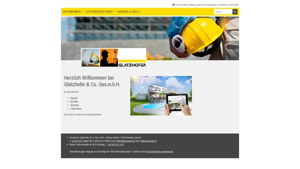 Website Screenshot: Glatzhofer & Co. Ges.m.b.H. - Glatzhofer - Wir bauen Ihre Zukunft. - Date: 2023-06-22 15:11:56