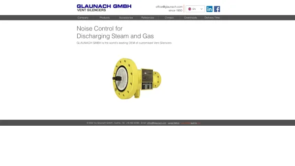 Website Screenshot: Glaunach Vent Silencers for Steam Gas Blow Off Silencer) - GLAUNACH Vent Silencers - Date: 2023-06-22 15:11:56
