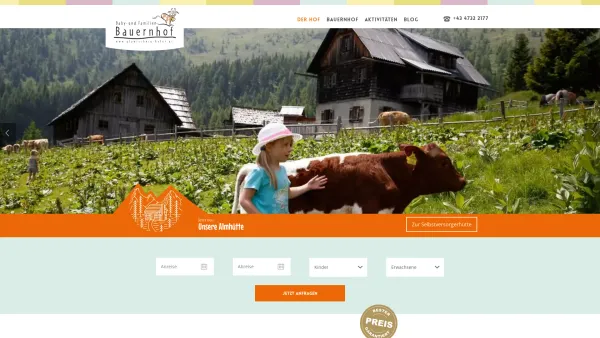 Website Screenshot: Baby und Familienbauernhof Glawischnig-Hofer - Urlaub mit Kindern am Familienbauernhof in Kärnten/Österreich - Date: 2023-06-15 16:02:34