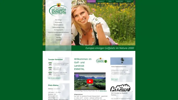 Website Screenshot: Golfclub Ennstal unbeschwertes Golfen der Natur GLC Ennstal Weißenbach Liezen - Herzlich willkommen - Golf- und Landclub ENNSTAL - Weissenbach-Lassing-Liezen - Date: 2023-06-22 15:11:56