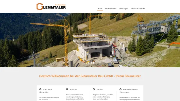 Website Screenshot: Glemmtaler Bau GmbH Saalbach-Hinterglemm - Glemmtaler Bau - Glemmtaler Bau - Date: 2023-06-22 15:11:56