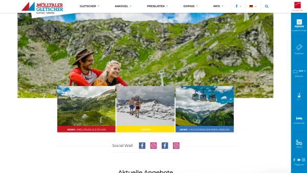 Website Screenshot: Mölltaler Gletscherbahnen GesmbH & Co KG - Mölltaler Gletscher - Date: 2023-06-22 15:11:56