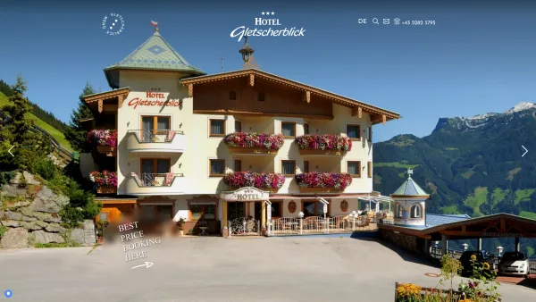 Website Screenshot: Hotel Gletscherblick - Holidays in the heart of the Zillertal Alps - Hotel Gletscherblick - Date: 2023-06-22 15:11:56