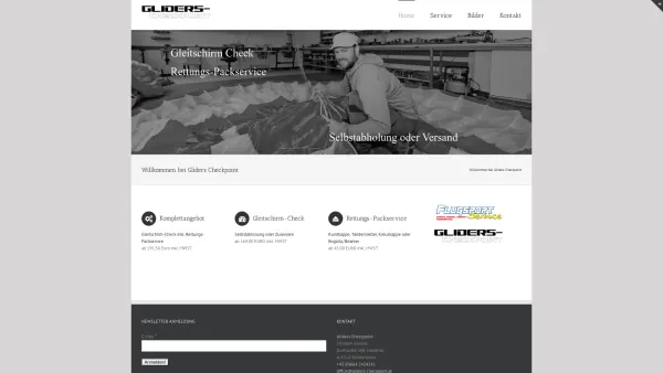 Website Screenshot: Gliders-Checkpoint Die Profis in Sachen Gleitschirm - Gliders Checkpoint - Date: 2023-06-22 15:11:56
