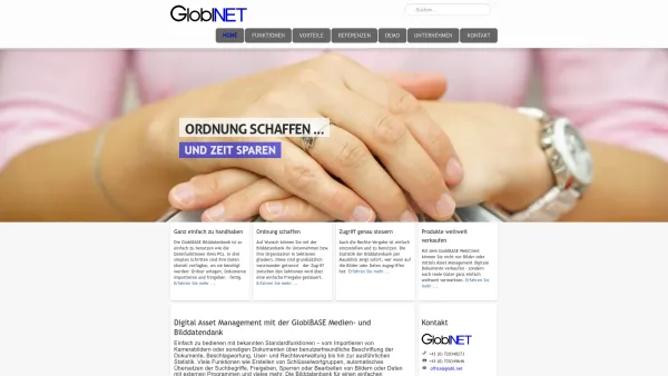 Website Screenshot: GloblNET Informationstechnologie - GloblBASE Medien- und BildDatenBank Software von GloblNET - HOME - Date: 2023-06-22 15:11:56