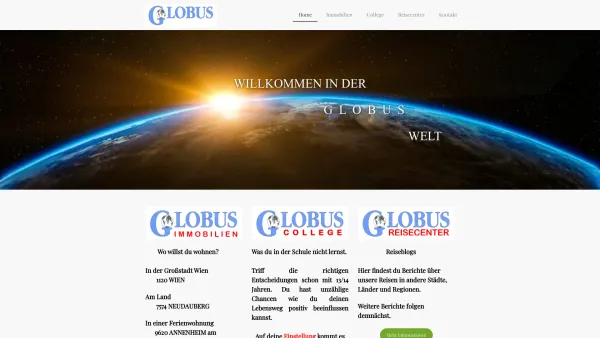 Website Screenshot: Globus Reisecenter - Home - GLOBUS - Date: 2023-06-22 15:11:56