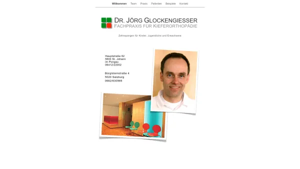 Website Screenshot: Kieferorthopädische Fachpraxis Dr. Jörg Glockengießer - DR. JÖRG GLOCKENGIESSER - Date: 2023-06-22 15:11:56