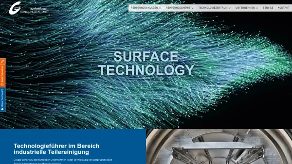 Website Screenshot: Glogar Umwelttechnik Ges.m.b.H. - Glogar | industrielle Teilereinigung & Reinigungsanlagen - Date: 2023-06-22 15:11:56