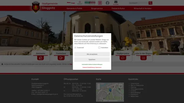 Website Screenshot: Gemeindeamt d Stadtgemeinde www.gloggnitz.at Die Infosite für die Stadt Gloggnitz - Gloggnitz - GEM2GO WEB - Startseite - Date: 2023-06-22 15:11:56