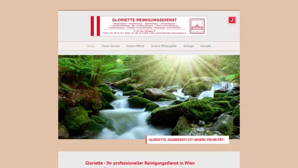 Website Screenshot: Gloriette - Gloriette - Ihr professioneller Reinigungsdienst in Wien - Gloriette Reinigungsdienst GesmbH - Date: 2023-06-22 15:11:56