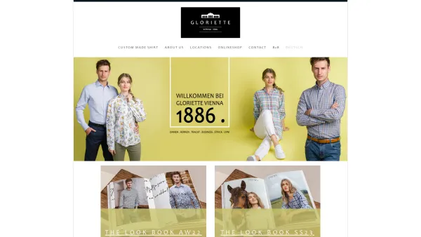 Website Screenshot: Gloriette Bekleidungswerk GmbH - GLORIETTE — VIENNA 1886. - Date: 2023-06-15 16:02:34