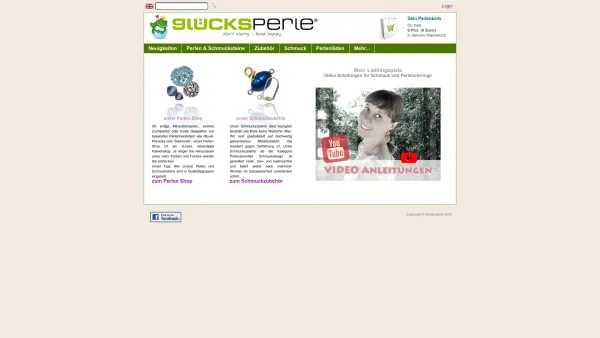 Website Screenshot: Glücksperle - neue Collection bei Europas größtem online Shop für PERLEN. - Date: 2023-06-26 10:26:22