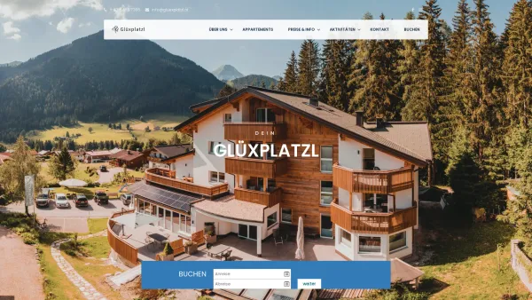 Website Screenshot: Glüxplatzl Appartements am Wald - Glüxplatzl – Appartements am Wald - Date: 2023-06-22 15:11:56
