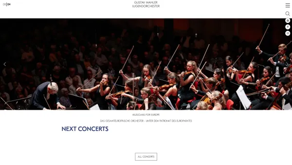 Website Screenshot: Website of the Gustav Mahler Jugendorchester music director Claudio Abbado concerts auditions terms of application - GUSTAV MAHLER JUGENDORCHESTER – Musicians for Europe - Date: 2023-06-15 16:02:34