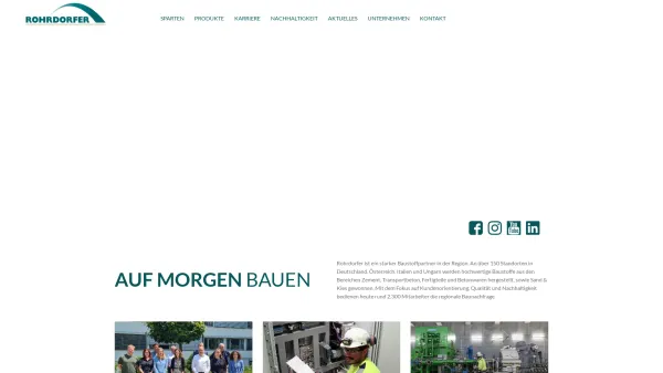 Website Screenshot: Gmundner Zement Produktions- und Handels GmbH - ROHRDORFER - Starker Baustoffpartner in der Region - Date: 2023-06-22 15:01:45