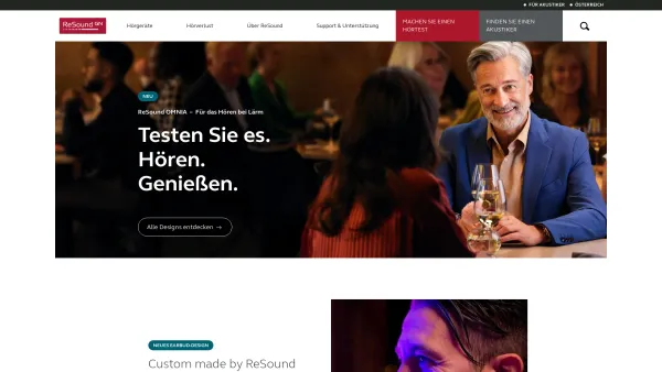 Website Screenshot: GN ReSound Hörtechnologie GmbH - Intelligente Hörsysteme und Wireless-Zubehör - Date: 2023-06-15 16:02:34