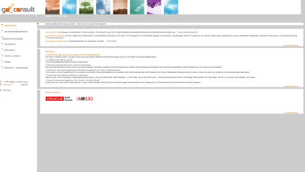 Website Screenshot: go consult, EDV Dienstleistungen GmbH - go consult EDV Dienstleistungen GmbH: graz, oracle datenbanken, beratung, software-entwicklung - Date: 2023-06-22 15:01:45