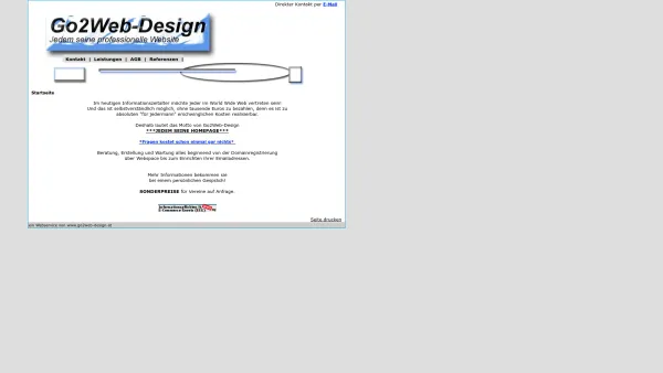 Website Screenshot: Schäfer Thomas - go2web-design.at: Startseite - Date: 2023-06-22 15:01:45