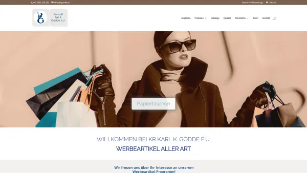 Website Screenshot: Karl K. Gödde - Karl K. Gödde - Werbeartikel aller Art - individuell bedruckbar - Date: 2023-06-22 15:01:45