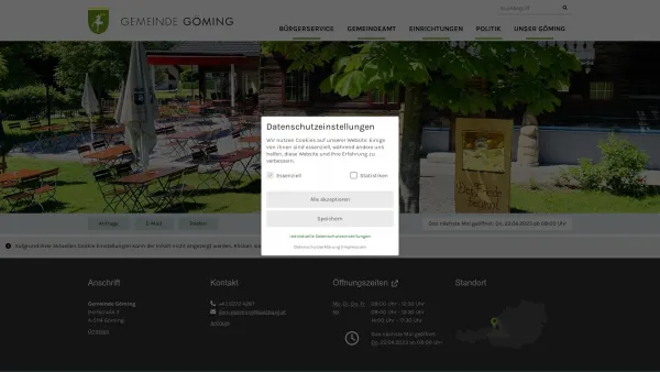 Website Screenshot: Gemeindeamt Göming RiS-Kommunal - Gemeinde Göming - Startseite - Date: 2023-06-22 15:01:45