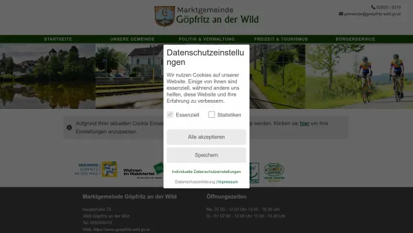 Website Screenshot: Marktgemeinde Göpfritz an der Wild - Göpfritz an der Wild - Zentrum - Date: 2023-06-22 15:01:45