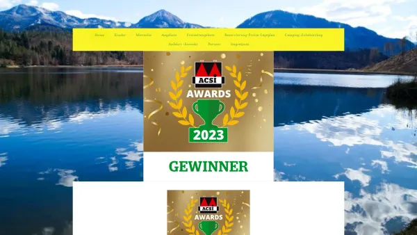 Website Screenshot: Mitten in der Natur finden Sie sich am familienfreundlichen Campingplatz Gösselsdorfer See Kärnten Österreich - Sonnencamp am Gösselsdorfersee - Home - Date: 2023-06-22 15:01:45