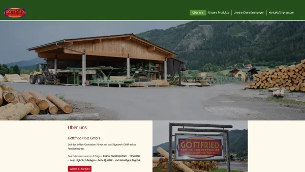 Website Screenshot: Göttfried OEG - Göttfried Holz GmbH, St. Peter ob Judenburg, Steiermark - Date: 2023-06-22 15:01:45