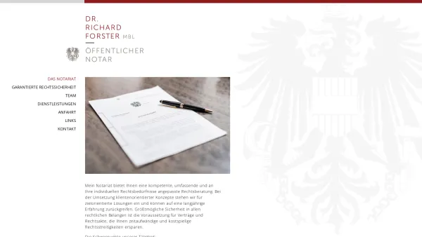Website Screenshot: Öffentliche Notare Götze Forster Partnerschaft - Öffentlicher Notar Dr. Richard Forster, MBL - Date: 2023-06-22 15:01:45