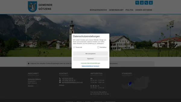 Website Screenshot: Gemeinde Götzens - Gemeinde Götzens - Startseite - Date: 2023-06-22 15:01:45