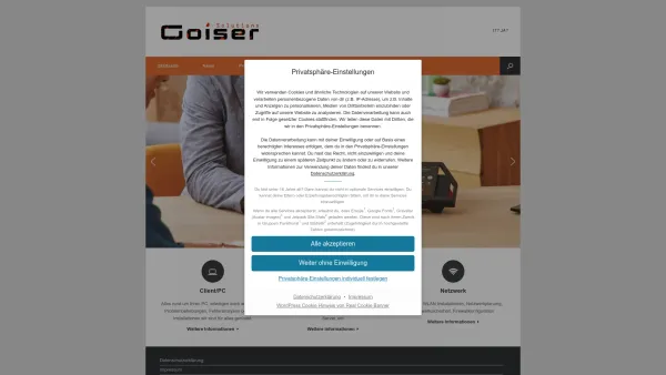 Website Screenshot: Goiser Solutions - Homepage – Goiser-Solutions - Date: 2023-06-15 16:02:34