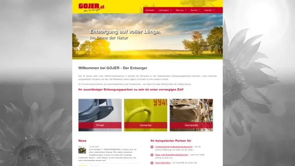 Website Screenshot: Gojer, Kärntner Entsorgungsdienst GmbH - Gojer - Der Entsorger. - Date: 2023-06-22 15:01:45